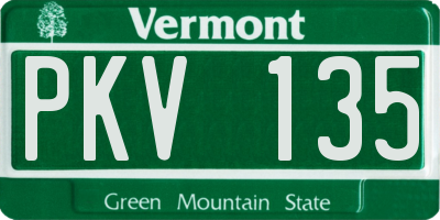VT license plate PKV135