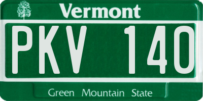 VT license plate PKV140