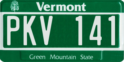 VT license plate PKV141
