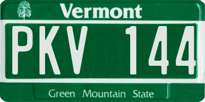 VT license plate PKV144