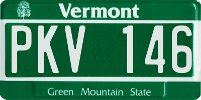 VT license plate PKV146