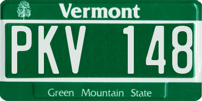 VT license plate PKV148