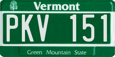 VT license plate PKV151