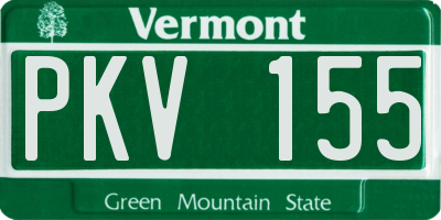 VT license plate PKV155