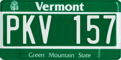 VT license plate PKV157