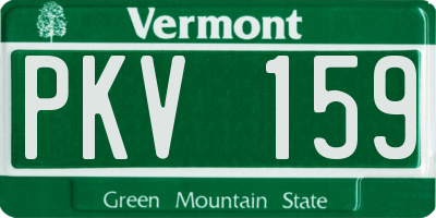 VT license plate PKV159