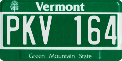 VT license plate PKV164