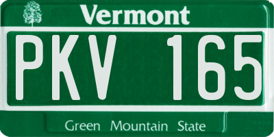 VT license plate PKV165