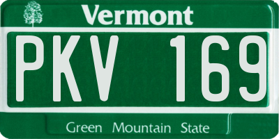 VT license plate PKV169