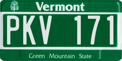 VT license plate PKV171