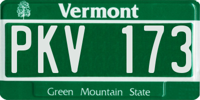 VT license plate PKV173