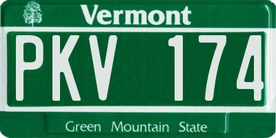 VT license plate PKV174