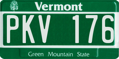 VT license plate PKV176