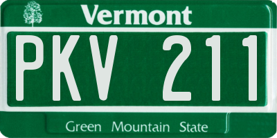 VT license plate PKV211