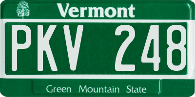 VT license plate PKV248