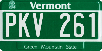 VT license plate PKV261