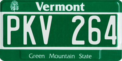 VT license plate PKV264