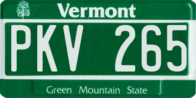 VT license plate PKV265