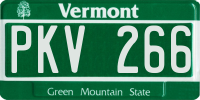 VT license plate PKV266