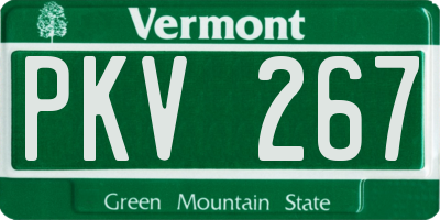 VT license plate PKV267