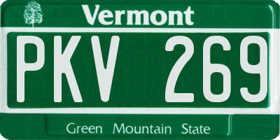 VT license plate PKV269