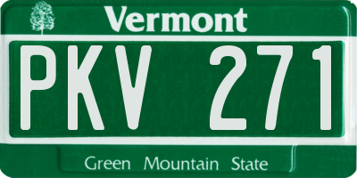 VT license plate PKV271