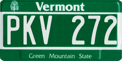 VT license plate PKV272