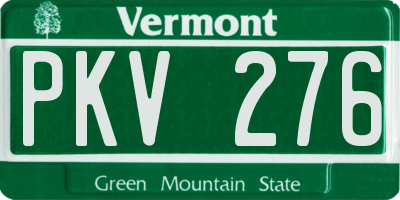 VT license plate PKV276