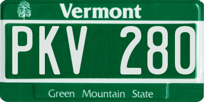 VT license plate PKV280