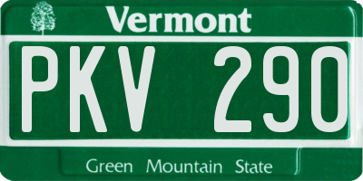 VT license plate PKV290