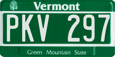 VT license plate PKV297