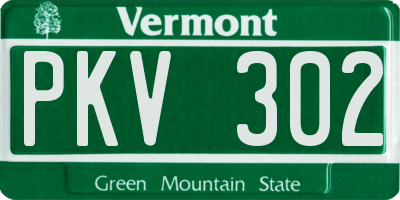 VT license plate PKV302