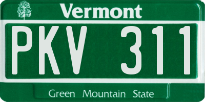 VT license plate PKV311