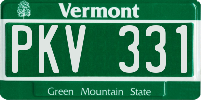 VT license plate PKV331