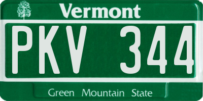 VT license plate PKV344