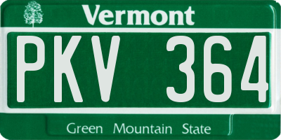 VT license plate PKV364
