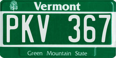 VT license plate PKV367