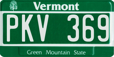 VT license plate PKV369