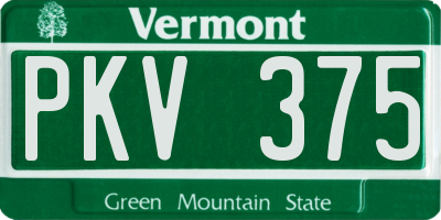 VT license plate PKV375