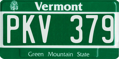 VT license plate PKV379