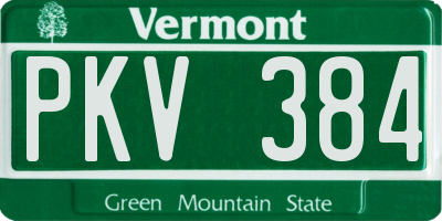 VT license plate PKV384