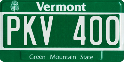 VT license plate PKV400