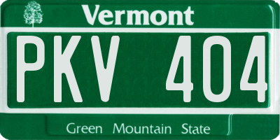 VT license plate PKV404