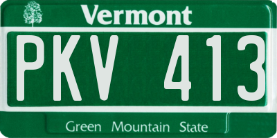 VT license plate PKV413