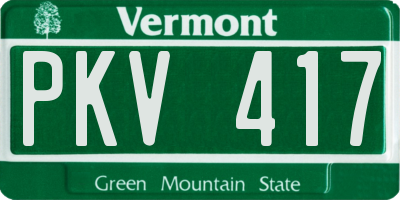 VT license plate PKV417