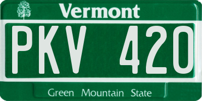 VT license plate PKV420