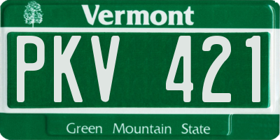 VT license plate PKV421