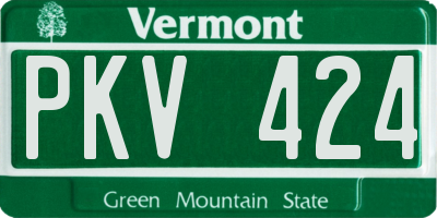 VT license plate PKV424