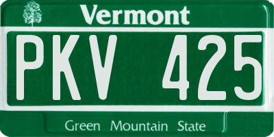 VT license plate PKV425
