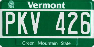 VT license plate PKV426
